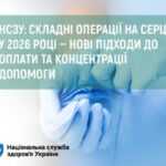 НСЗУ: складні операції на серці у 2026 році — нові підходи до оплати та концентрації допомоги